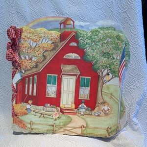 Charming Schoolhouse Decorative Pillow